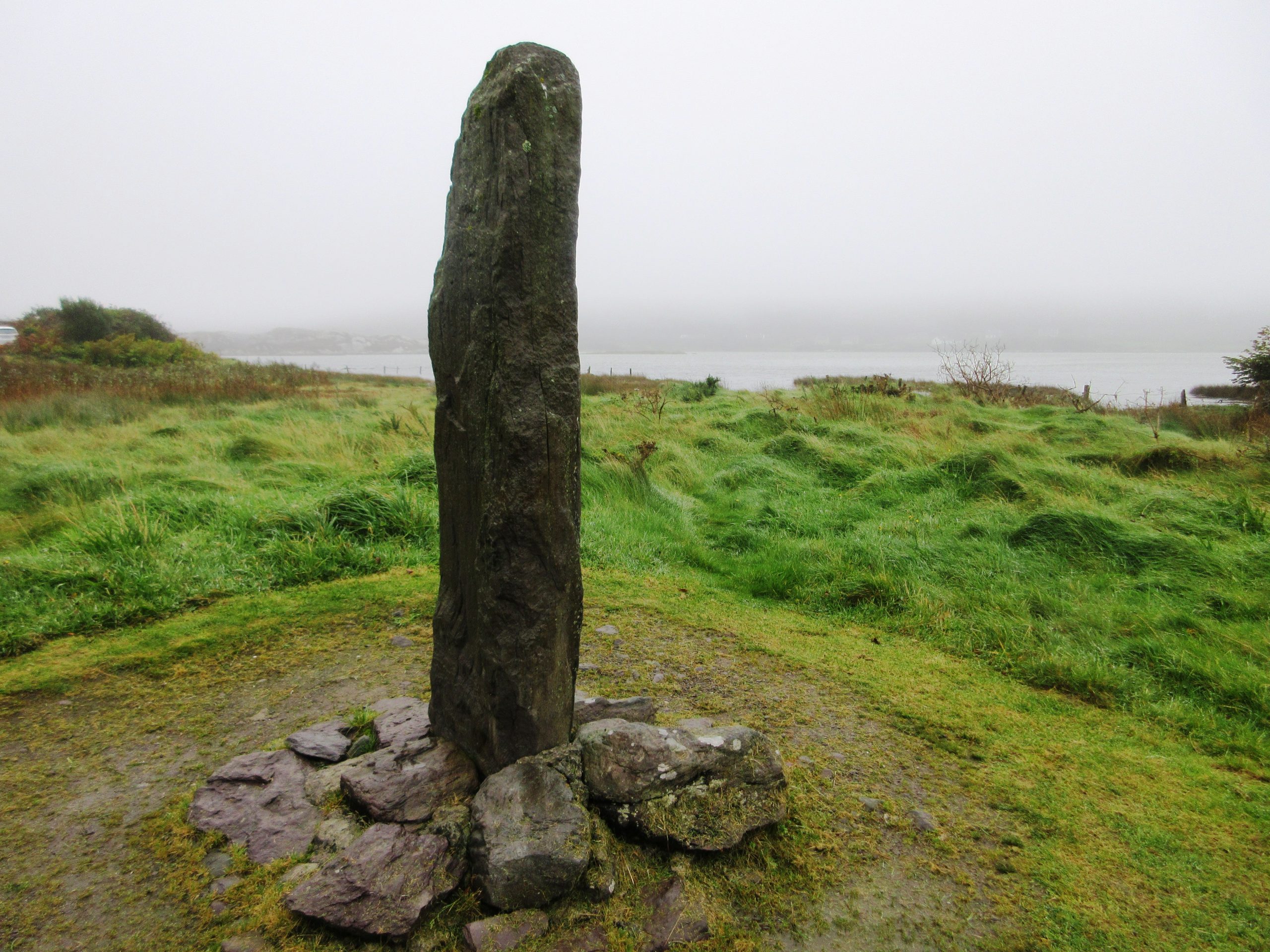 Ogham stone on the Iveragh Peninsula near Derrynane