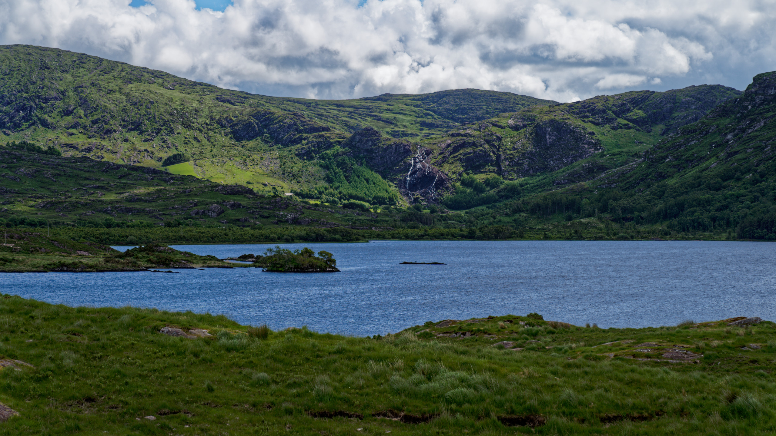 View of the waterfall from the Uragh Stone Circle